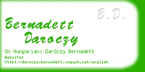 bernadett daroczy business card